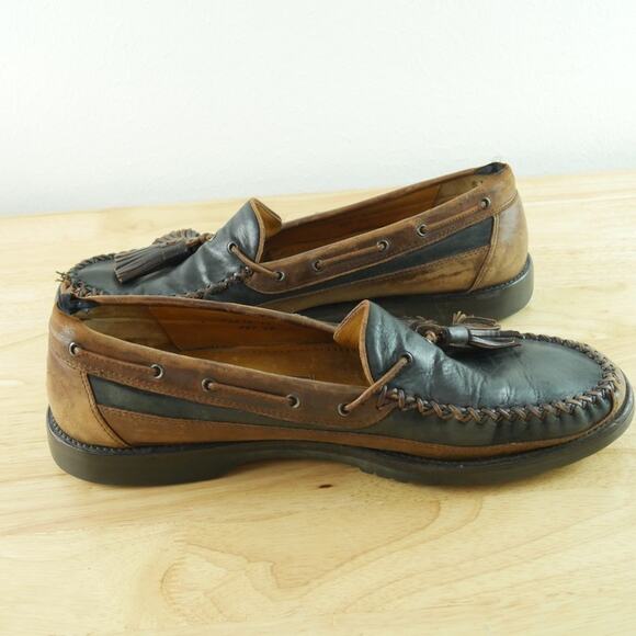 Vintage Cole Haan Tassel Loafers 11 THRASHED Boat Shoes Leather Old Money Preppy main image 13